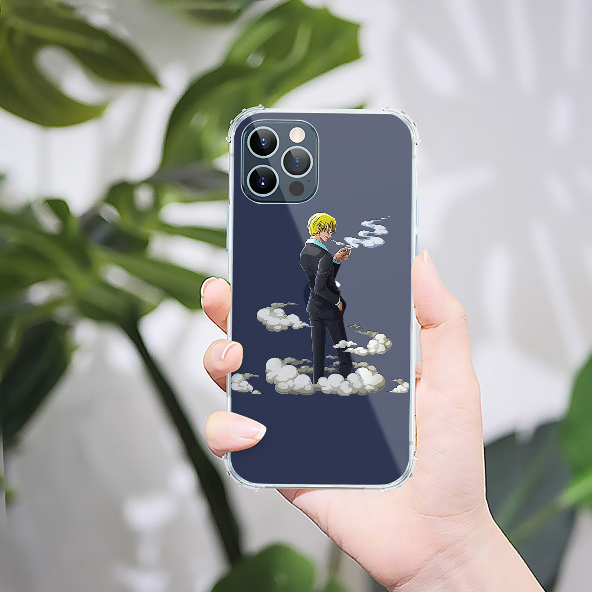 （画像用） ワンピース サンジ ONE PIECE Sanji 【iPhone 12シリーズ対応】透明スマホケース（クリアソフトケース）